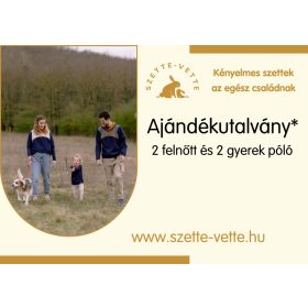 2 felnőtt és 2 gyerek póló (Foxpost szállítással)