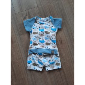 Bálna mintás elöl nyíló napozó (74-80-as méret)