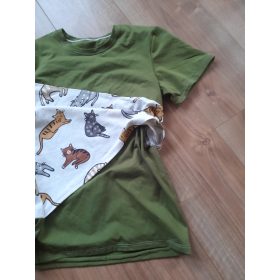 Cicás 3 blokkos női szoptatós póló (S-es méret)