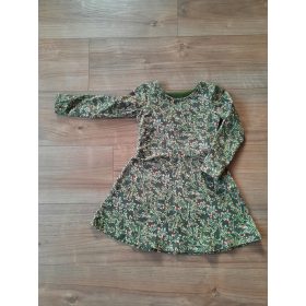 Piros bogyós hosszú ujjú kislány ruha (104-es méret)