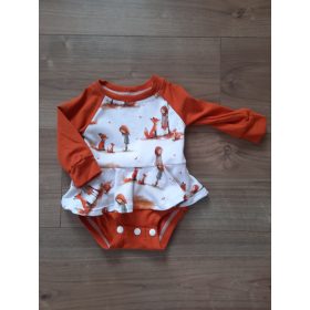 Szoknyás body róka mintával (62-68-as méret)