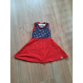 Cseresznyemintás ujjatlan kislány ruha (98-as méret)