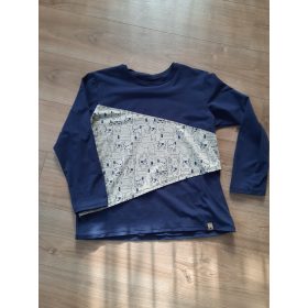   Kutyusos mintás baba-mama póló és rugdalózó szett, anyukának szoptatós megoldással (L, 62-68-as méret)