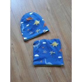 Dínós sapka-sál szett (12-24 hónapos méret - 48cm)