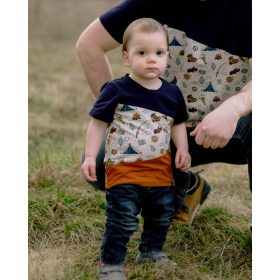 3 blokkból álló ujjatlan/rövid ujjú baba póló