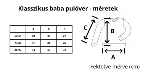 Hagyományos baba pulóver kapucnival