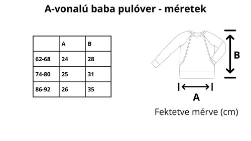 A-vonalú baba pulóver kapucnival/gallérral