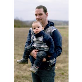 A-vonalú gyerek pulóver kapucnival/gallérral