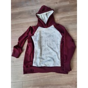 Cipzáros szoptatós pulóver kapucnival/gallérral