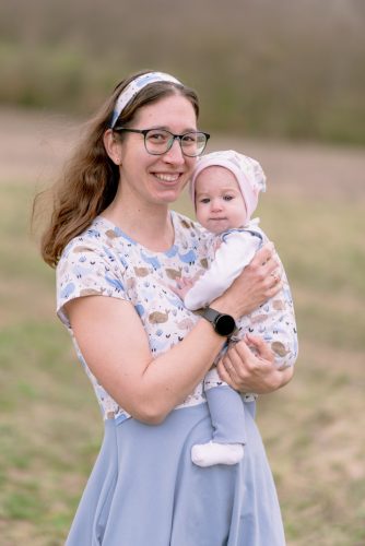 Derékba szabott női ruha - szoptatós panellal is kérhető