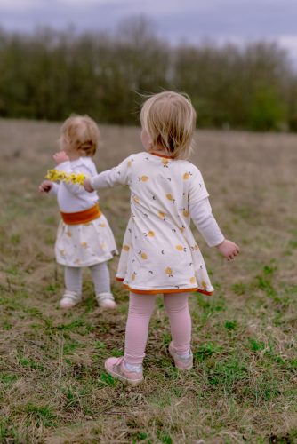 Rövid ujjú pólóruha kislányoknak