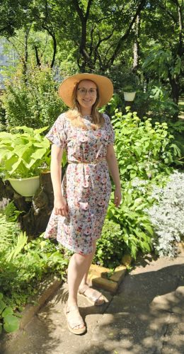 Csónaknyakú rövid ujjú női ruha